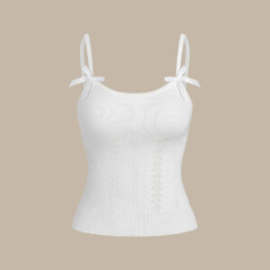 White Bowknot Cami Top